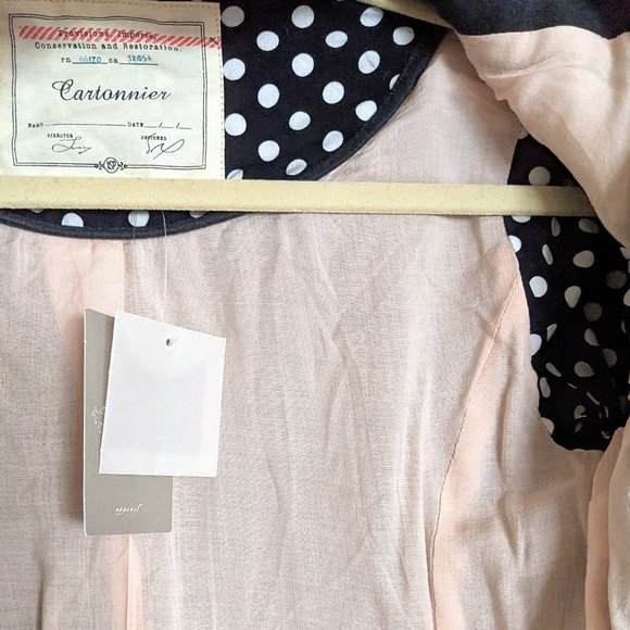 NWT Anthropologie Dotside Blazer with Polka Dot Lining - Extra Small Petite - Picture 5 of 5